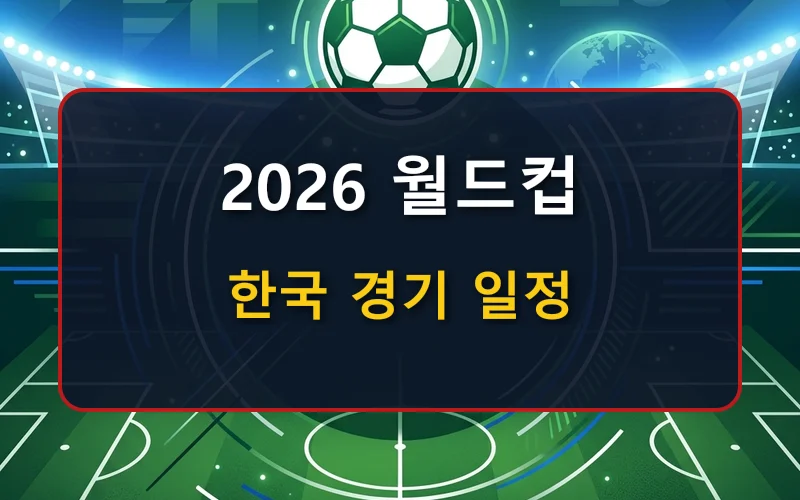 2026 월드컵 일정 대한민국, 한국 시간, 선수 명단, 예상 라인업 안내